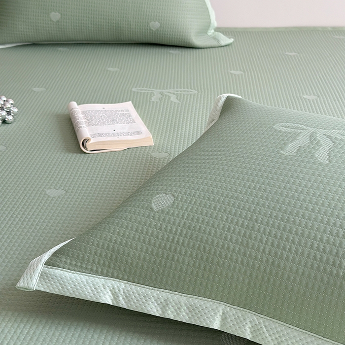 91家纺网 家纺一手货源 找家纺 莱家富 2025新款凉席养生席冰丝席-甜梦系列 绿