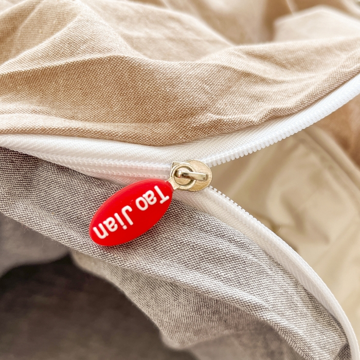 91家纺网 家纺一手货源 找家纺 菡宝 【不断货 预留5公分缩水】a类母婴级纯棉全棉色织水洗棉四件套 支持定制定做尺寸 简约棕灰