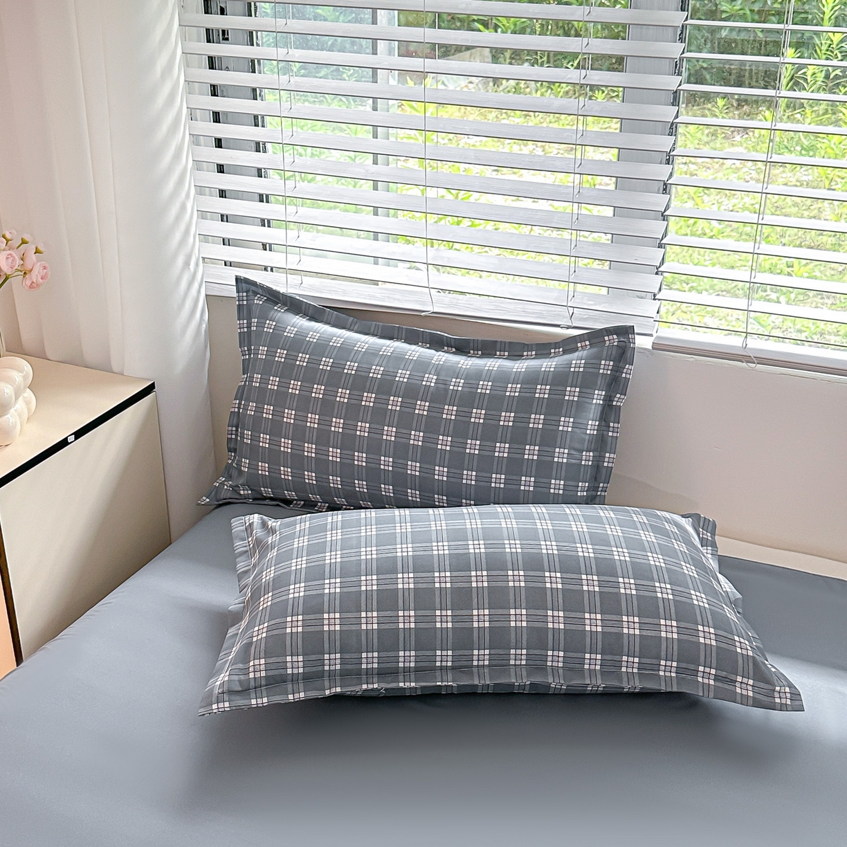 91家纺网 家纺一手货源 找家纺 楠沐家纺 2025新款无印风亲肤柔软芦荟棉磨毛单被套 赴约