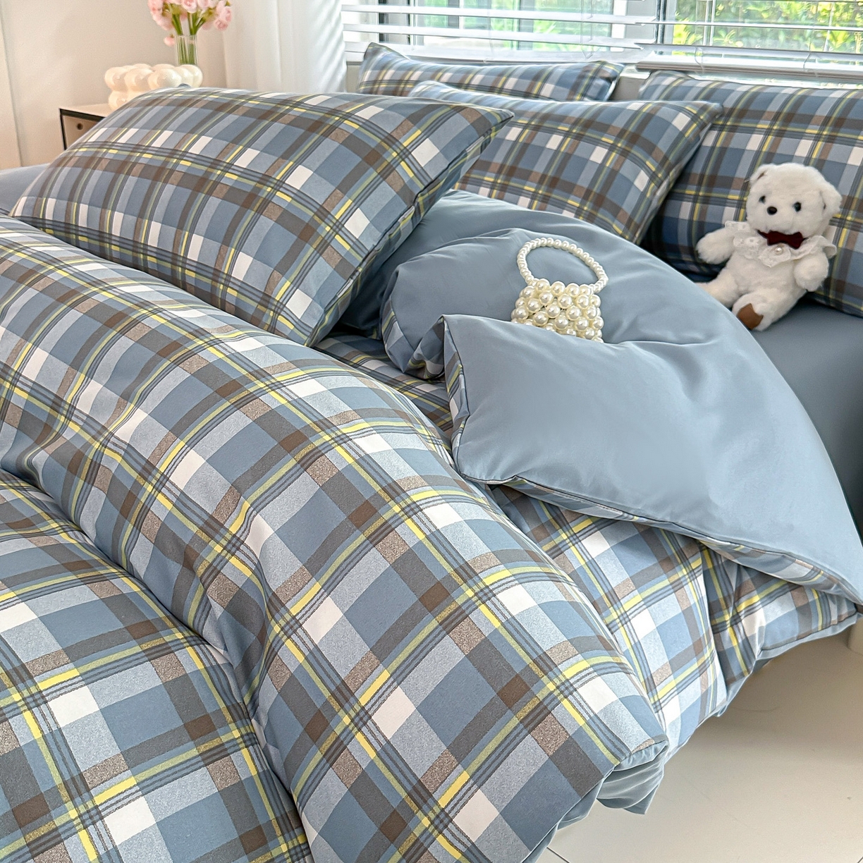 91家纺网 家纺一手货源 找家纺 （总）楠沐家纺 2025新款无印风亲肤柔软芦荟棉磨毛单被套