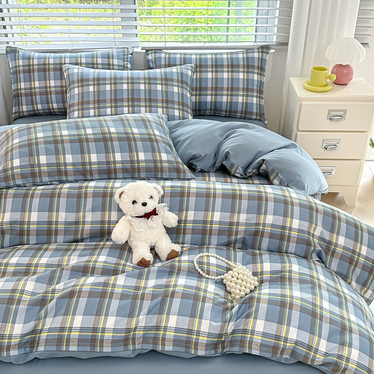 91家纺网 家纺一手货源 找家纺 （总）楠沐家纺 2025新款无印风亲肤柔软芦荟棉磨毛单被套