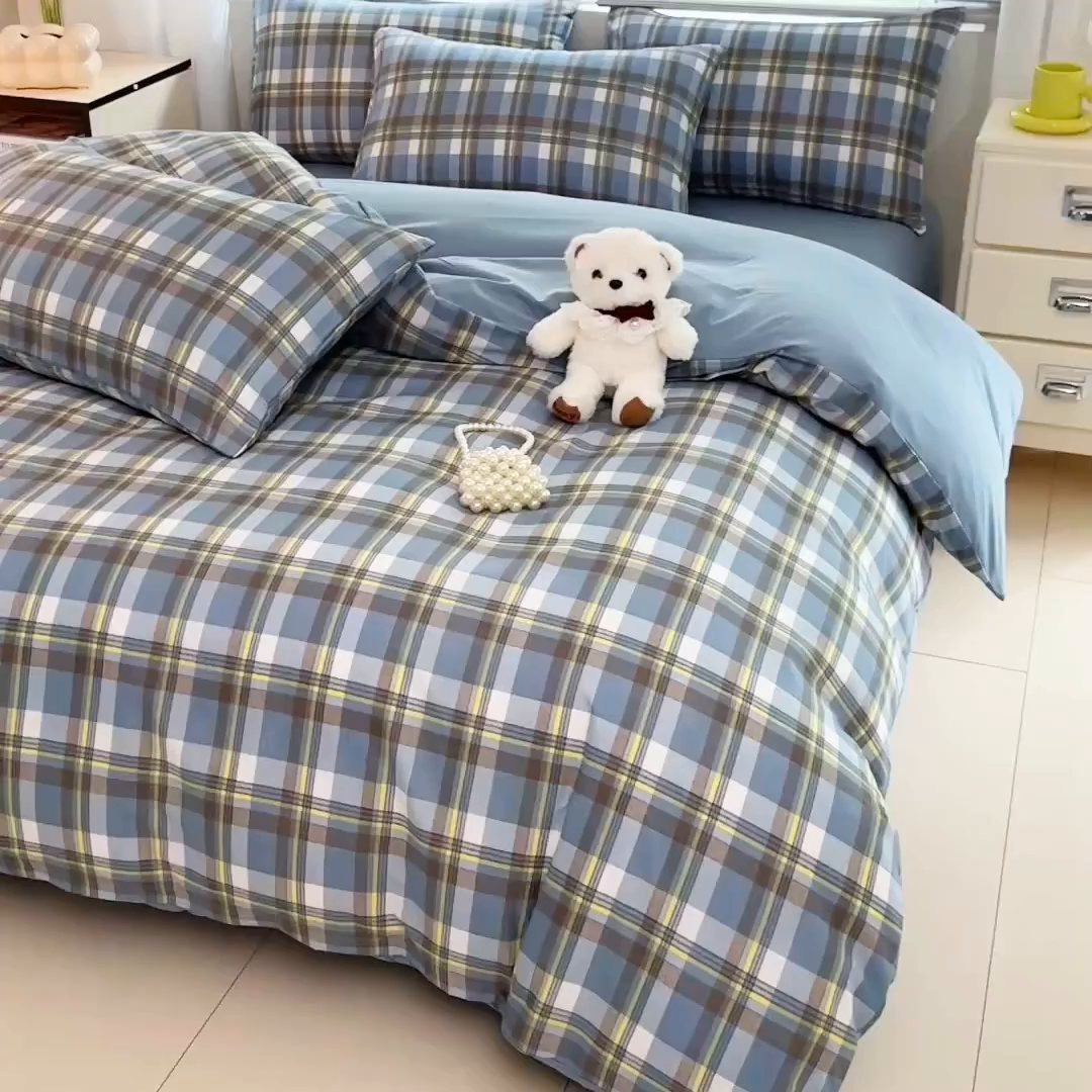 91家纺网 家纺一手货源 找家纺 （总）楠沐家纺 2025新款无印风亲肤柔软芦荟棉磨毛单被套