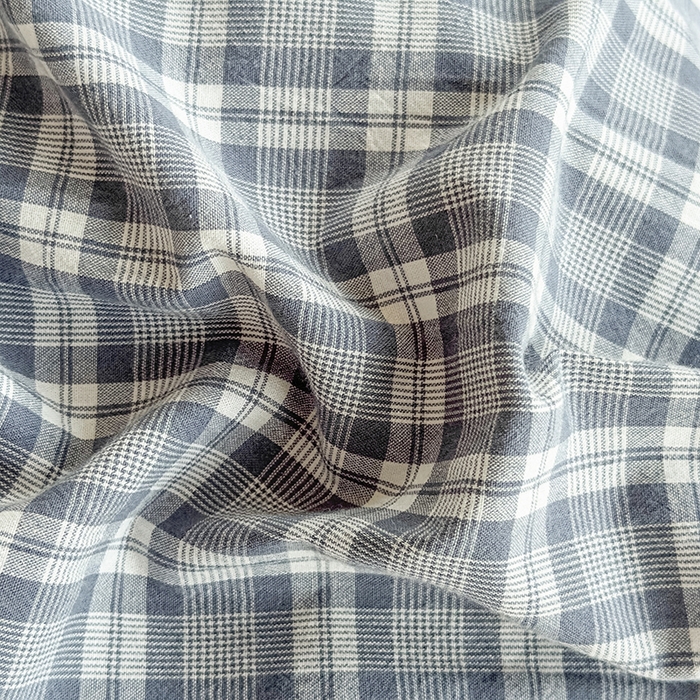 91家纺网 家纺一手货源 找家纺 菡宝 【不断货 预留5公分缩水】a类母婴级纯棉全棉色织水洗棉四件套 支持定制定做尺寸 蓝格调