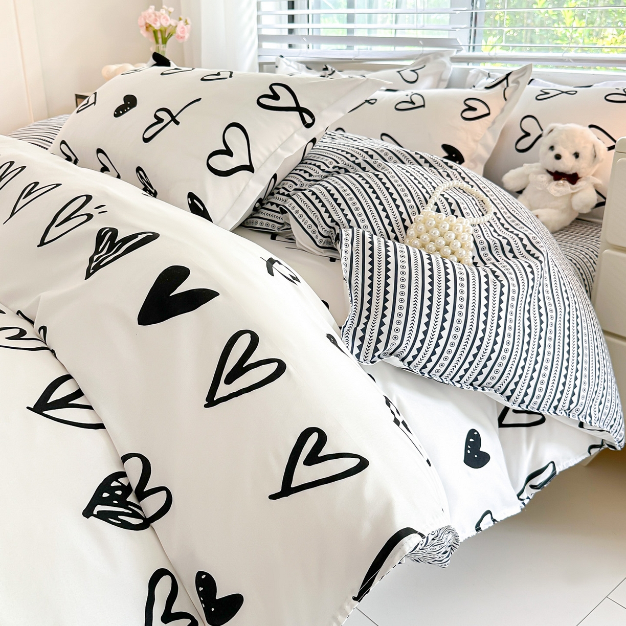 91家纺网 家纺一手货源 找家纺 楠沐家纺 2025新款无印风亲肤柔软芦荟棉磨毛单被套 洛拉情怀