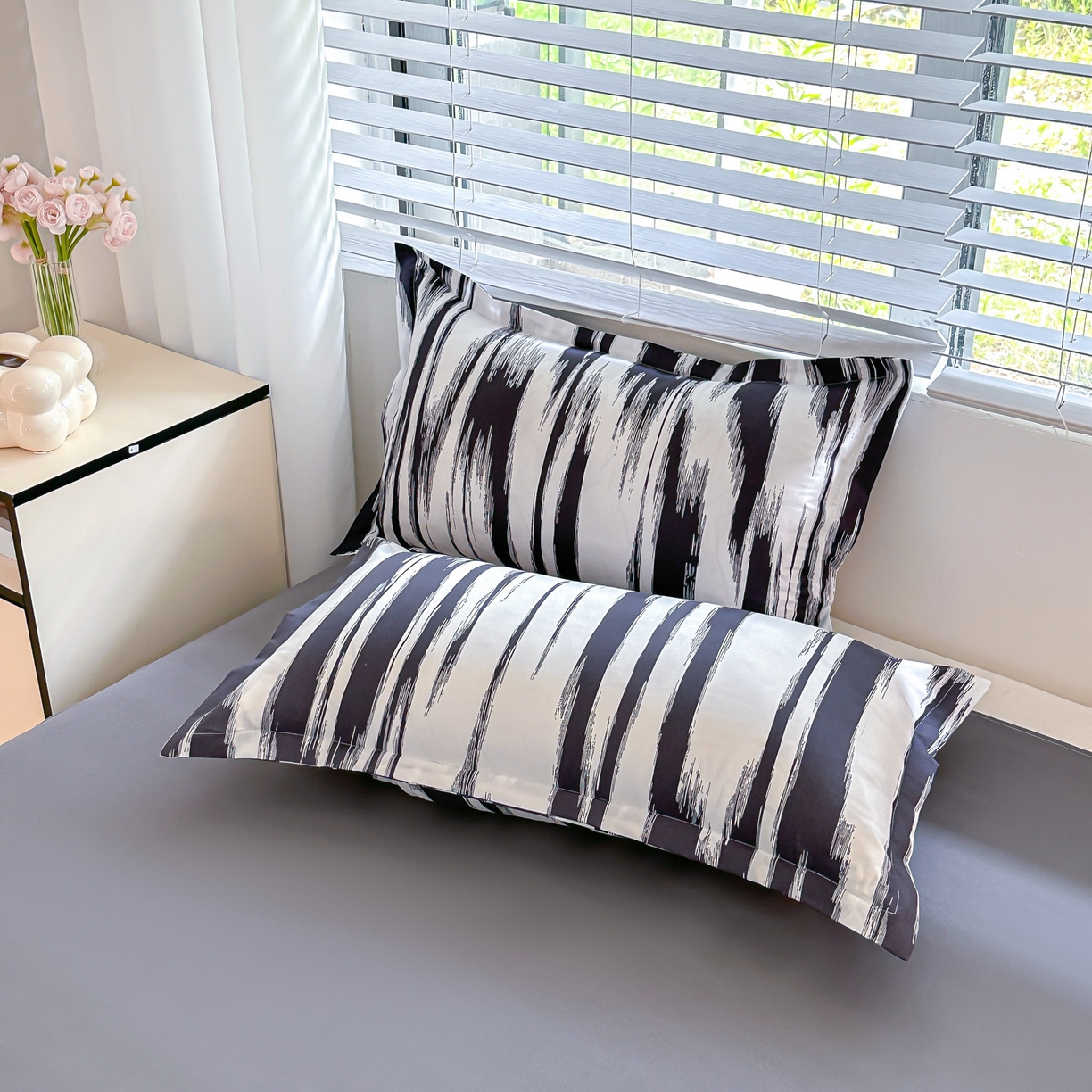 91家纺网 家纺一手货源 找家纺 楠沐家纺 2025新款无印风亲肤柔软芦荟棉磨毛单被套 水波纹