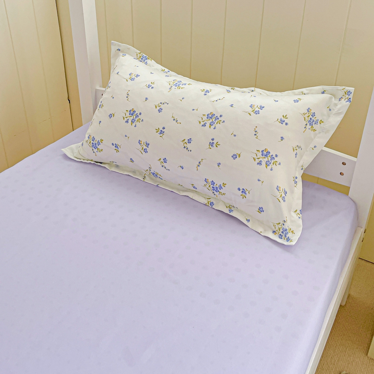 91家纺网 家纺一手货源 找家纺 楠沐家纺 2025新款芦荟棉印花学生宿舍上下铺四件套三件套 紫色浪漫