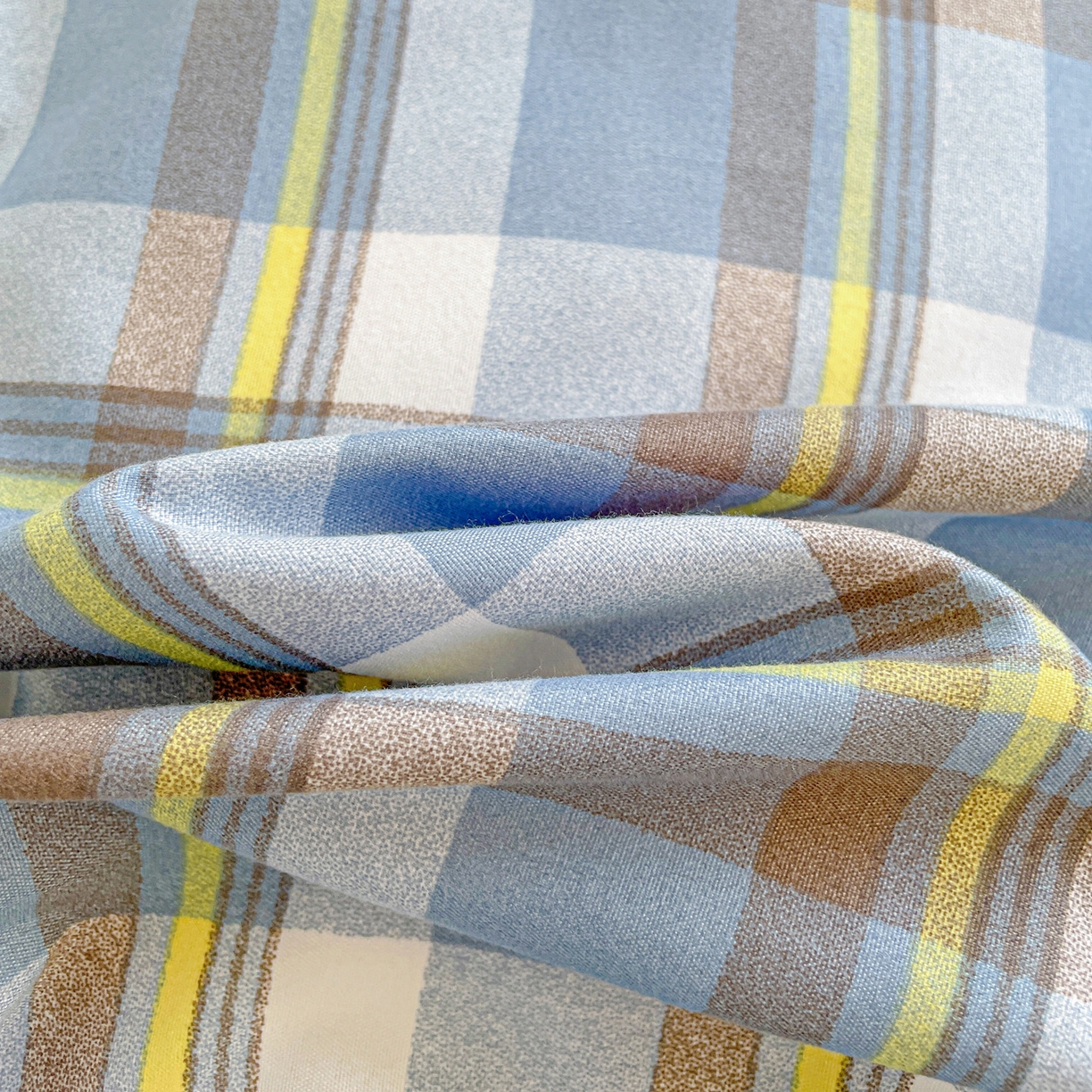 91家纺网 家纺一手货源 找家纺 楠沐家纺 2025新款芦荟棉印花学生宿舍上下铺四件套三件套 炫彩蓝格