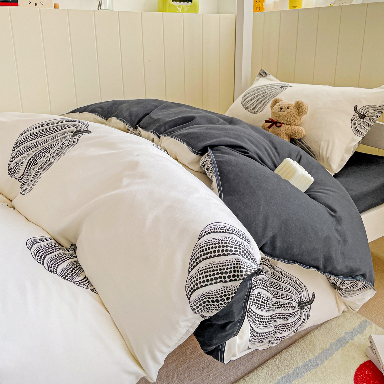 91家纺网 家纺一手货源 找家纺 楠沐家纺 2025新款芦荟棉印花学生宿舍上下铺四件套三件套 南得遇见