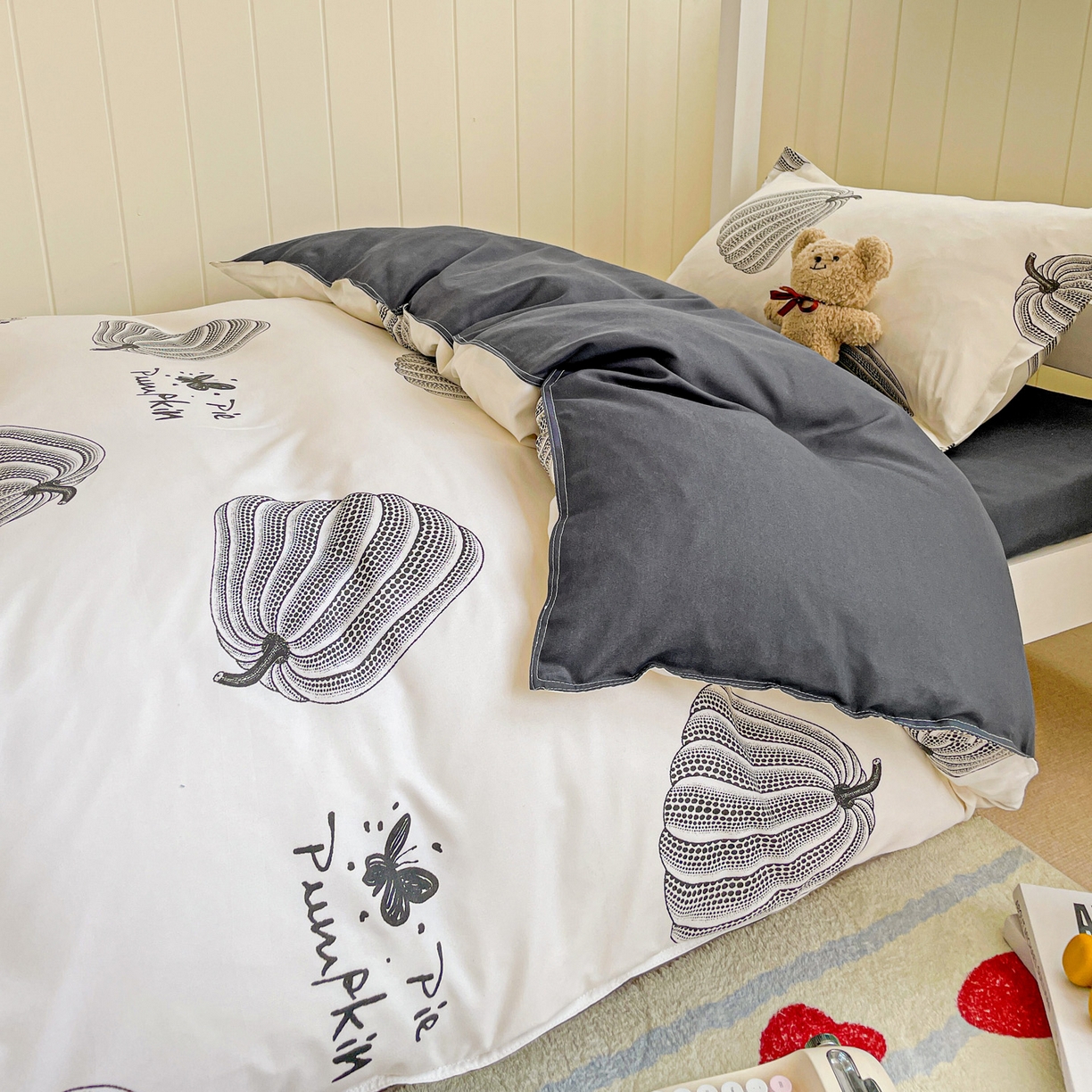 91家纺网 家纺一手货源 找家纺 楠沐家纺 2025新款芦荟棉印花学生宿舍上下铺四件套三件套 南得遇见