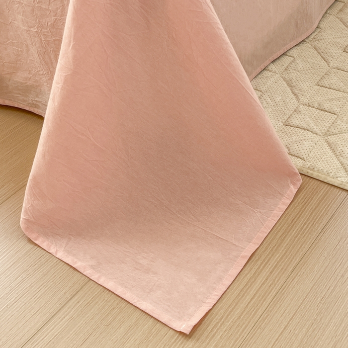 91家纺网 家纺一手货源 找家纺 菡宝 【不断货 预留5公分缩水】a类母婴级纯棉全棉色织水洗棉四件套 支持定制定做尺寸 奶昔白可可粉