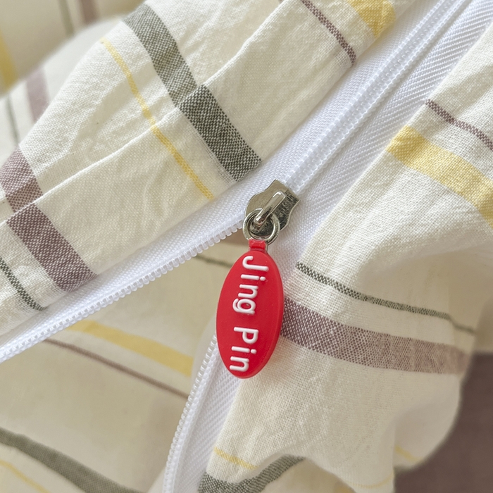 91家纺网 家纺一手货源 找家纺 菡宝 【不断货 预留5公分缩水】a类母婴级纯棉全棉色织水洗棉四件套 支持定制定做尺寸 且乐-紫青年