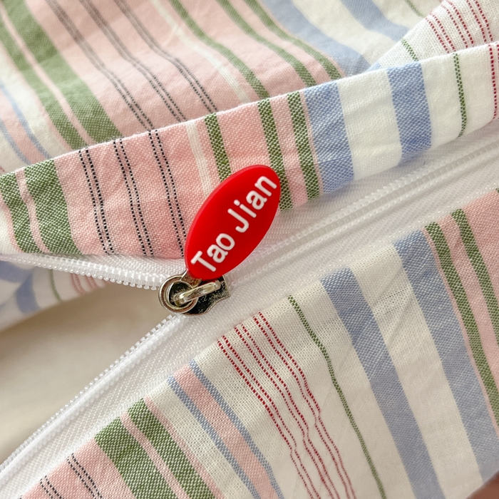 91家纺网 家纺一手货源 找家纺 菡宝 【不断货 预留5公分缩水】a类母婴级纯棉全棉色织水洗棉四件套 支持定制定做尺寸 夏沫-可可粉