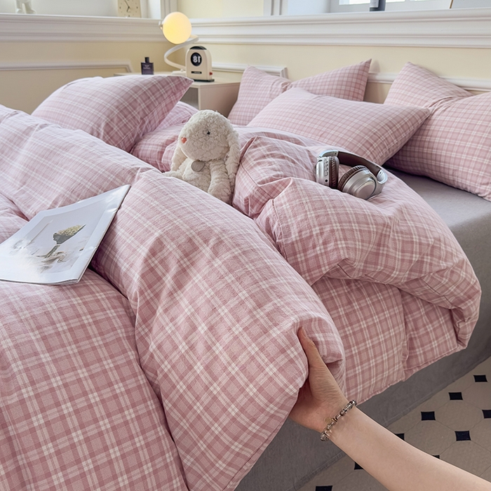 91家纺网 家纺一手货源 找家纺 （总）菡宝 【不断货 预留5公分缩水】a类母婴级纯棉被罩全棉色织水洗棉被套单件 支持定制定做尺寸