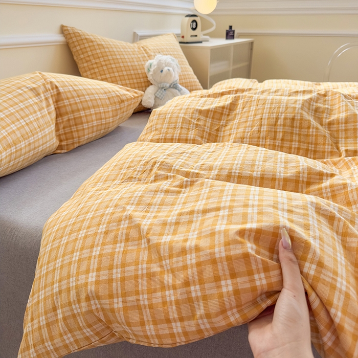 91家纺网 家纺一手货源 找家纺 （总）菡宝 【不断货 预留5公分缩水】a类母婴级纯棉被罩全棉色织水洗棉被套单件 支持定制定做尺寸