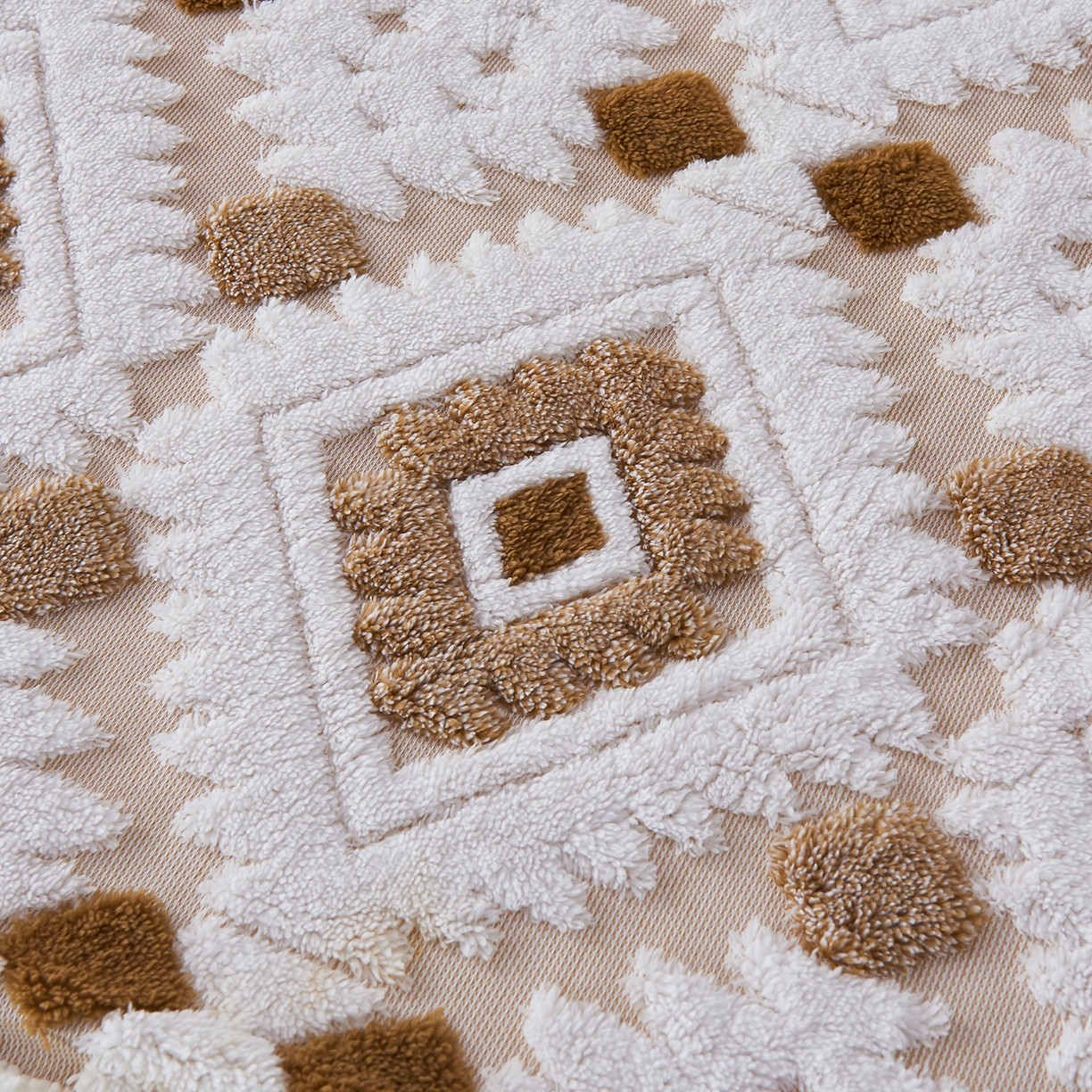 91家纺网 家纺一手货源 找家纺 枋梢家纺 2025新款阳离子羊羔绒毛毯盖毯毯子波西米亚系列 菱格-咖色