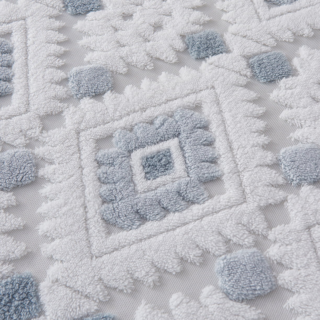 91家纺网 家纺一手货源 找家纺 枋梢家纺 2025新款阳离子羊羔绒毛毯盖毯毯子波西米亚系列 菱格-浅蓝