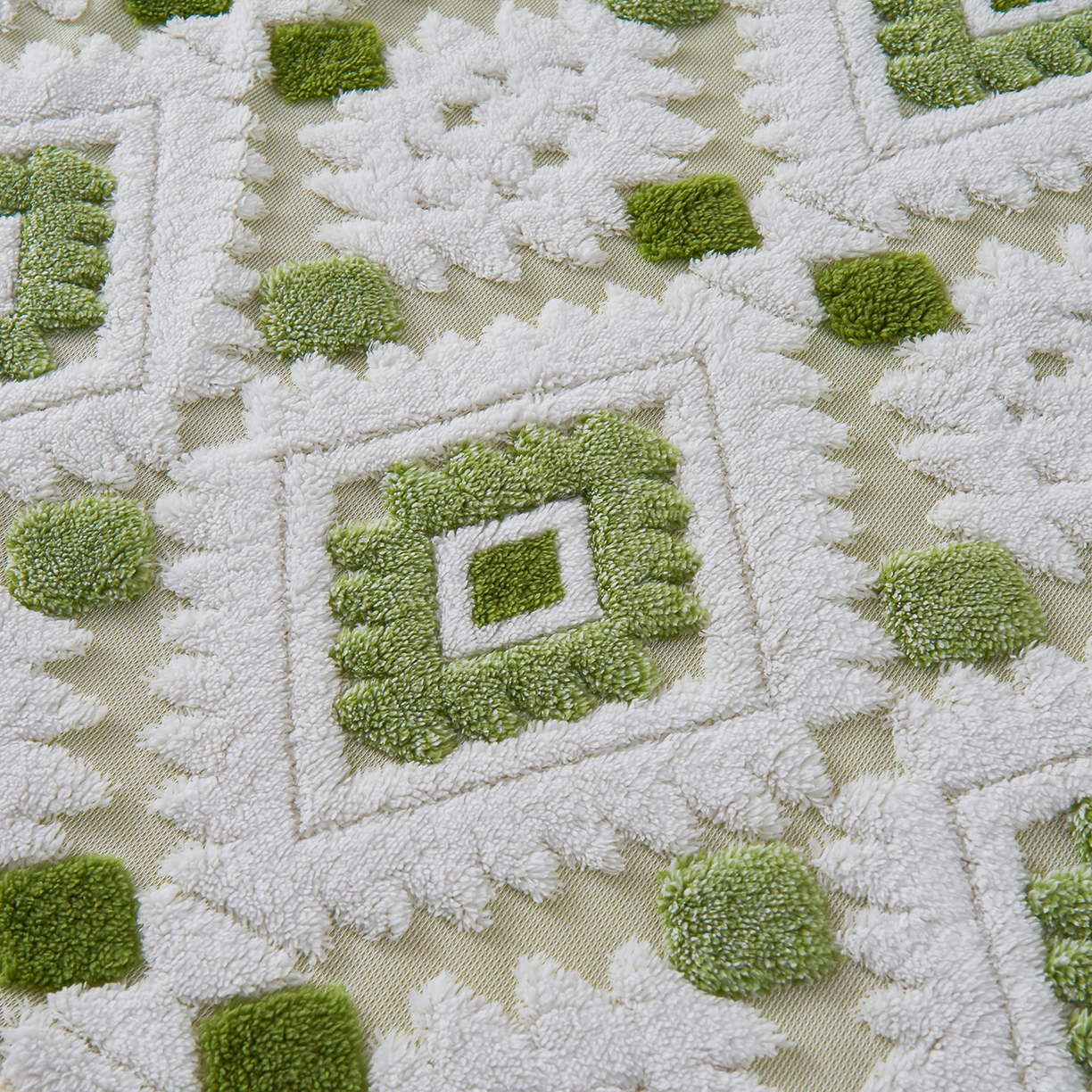 91家纺网 家纺一手货源 找家纺 枋梢家纺 2025新款阳离子羊羔绒毛毯盖毯毯子波西米亚系列 菱格-浅绿