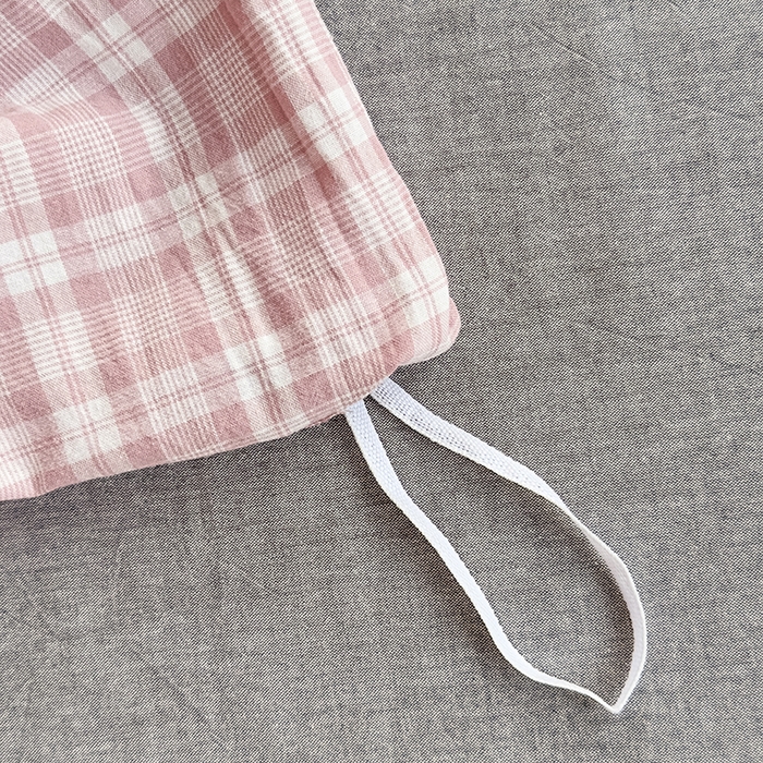 91家纺网 家纺一手货源 找家纺 菡宝 【不断货 预留5公分缩水】a类母婴级纯棉被罩全棉色织水洗棉被套单件 支持定制定做尺寸 粉格调