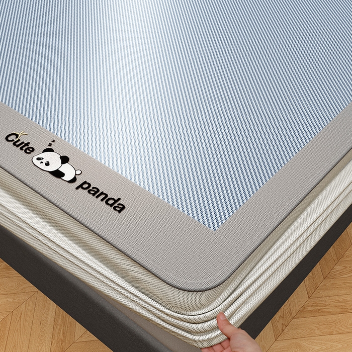 莱家富 2025新款轻柔丝凉席冰丝席-嘟嘟熊 冰丝蓝-床笠