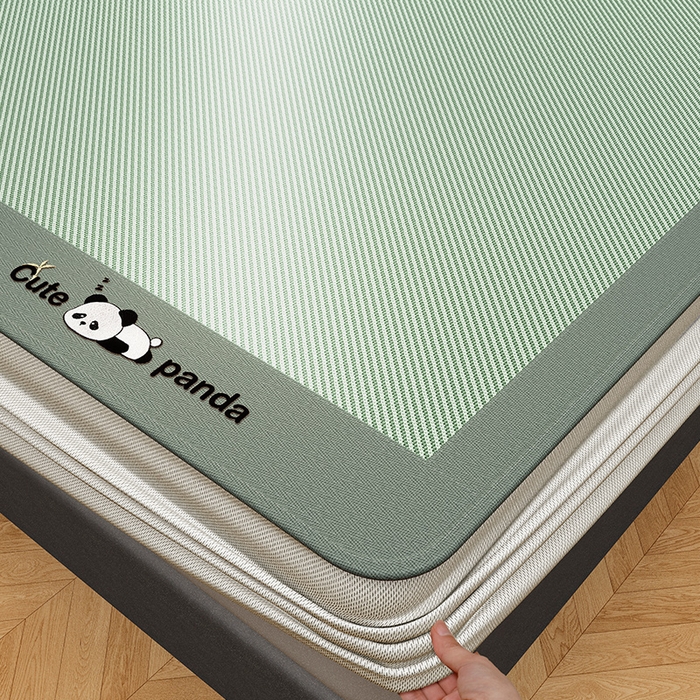 莱家富 2025新款轻柔丝凉席冰丝席-嘟嘟熊 苹果绿-床笠