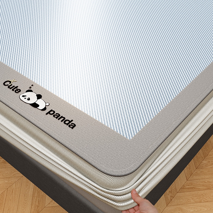 莱家富 2025新款轻柔丝凉席冰丝席-嘟嘟熊 薄雾蓝-床笠