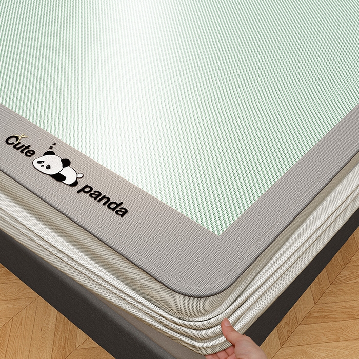 莱家富 2025新款轻柔丝凉席冰丝席-嘟嘟熊 极光青-床笠