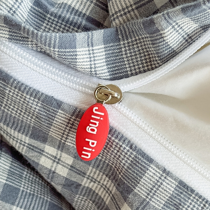 91家纺网 家纺一手货源 找家纺 菡宝 【不断货 预留5公分缩水】a类母婴级纯棉被罩全棉色织水洗棉被套单件 支持定制定做尺寸 蓝格调