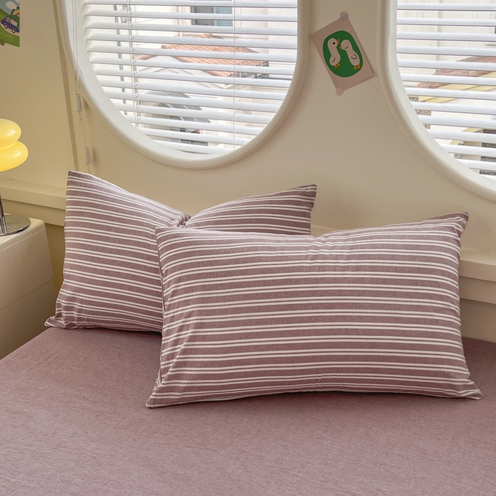 91家纺网 家纺一手货源 找家纺 菡宝 【不断货 预留5公分缩水】a类母婴级纯棉被罩全棉色织水洗棉被套单件 支持定制定做尺寸 牧野-魅影紫