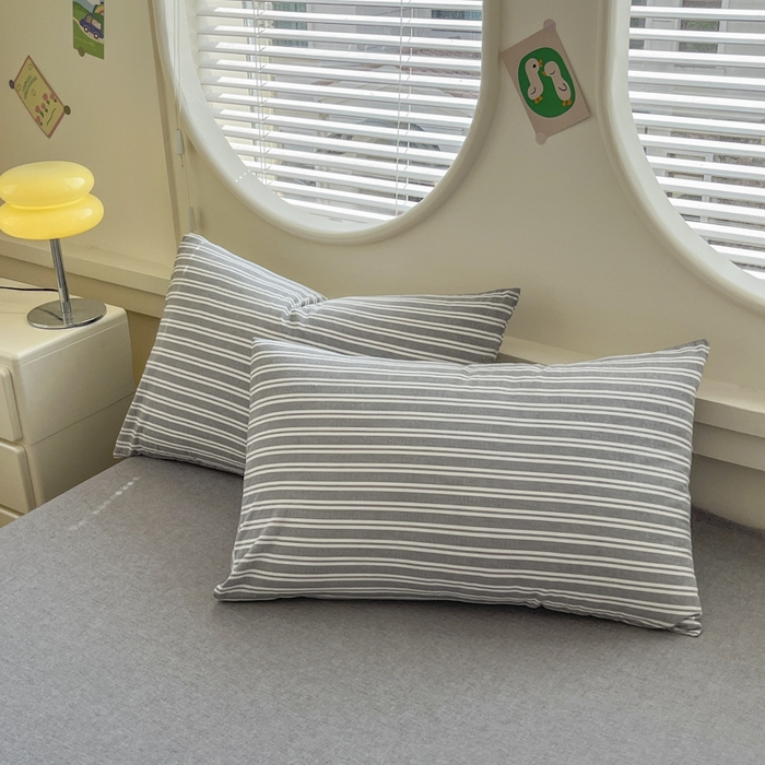 91家纺网 家纺一手货源 找家纺 菡宝 【不断货 预留5公分缩水】a类母婴级纯棉被罩全棉色织水洗棉被套单件 支持定制定做尺寸 牧野-绅士灰