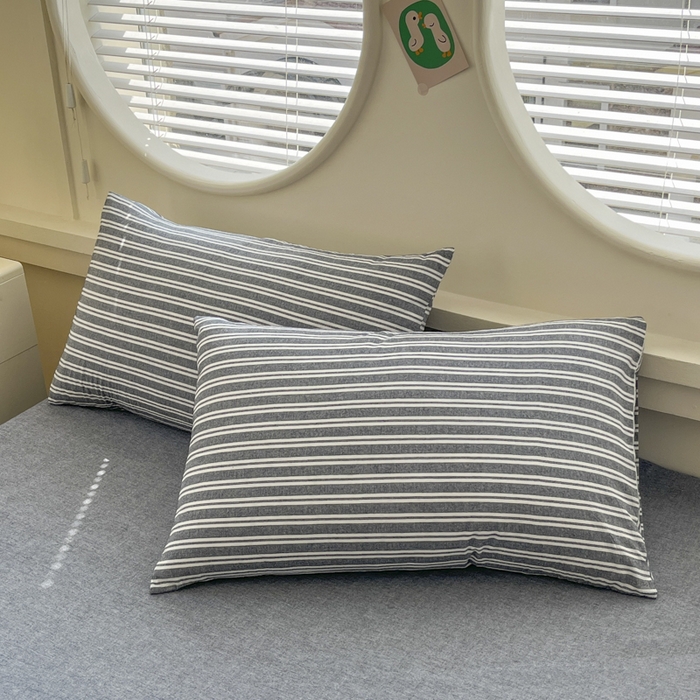 91家纺网 家纺一手货源 找家纺 菡宝 【不断货 预留5公分缩水】a类母婴级纯棉被罩全棉色织水洗棉被套单件 支持定制定做尺寸 牧野-丈青灰