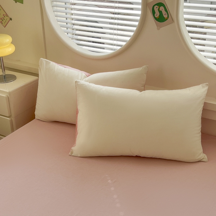 91家纺网 家纺一手货源 找家纺 菡宝 【不断货 预留5公分缩水】a类母婴级纯棉被罩全棉色织水洗棉被套单件 支持定制定做尺寸 奶昔白可可粉