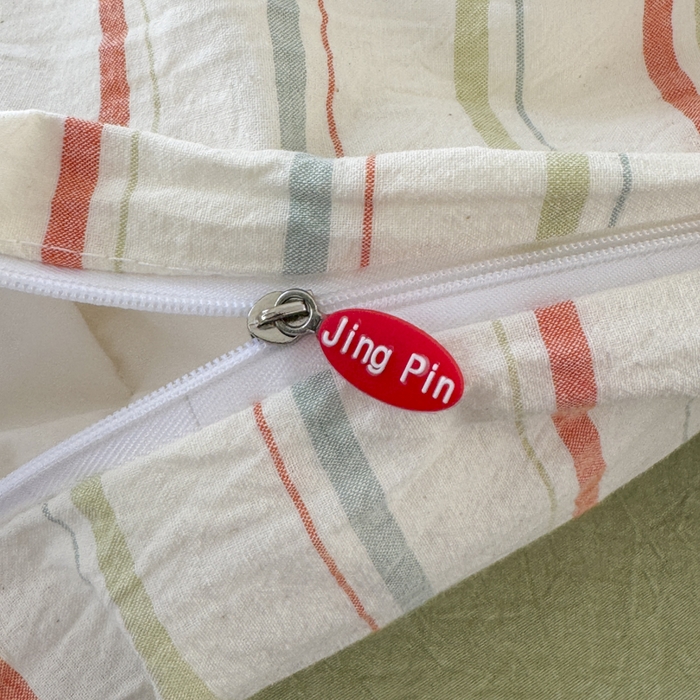 91家纺网 家纺一手货源 找家纺 菡宝 【不断货 预留5公分缩水】a类母婴级纯棉被罩全棉色织水洗棉被套单件 支持定制定做尺寸 且乐-绿青年