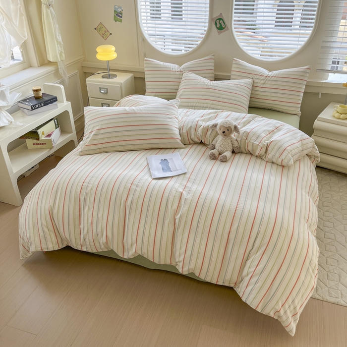 91家纺网 家纺一手货源 找家纺 菡宝 【不断货 预留5公分缩水】a类母婴级纯棉被罩全棉色织水洗棉被套单件 支持定制定做尺寸 且乐-绿青年