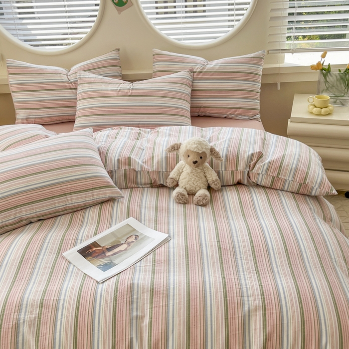 91家纺网 家纺一手货源 找家纺 菡宝 【不断货 预留5公分缩水】a类母婴级纯棉被罩全棉色织水洗棉被套单件 支持定制定做尺寸 夏沫-可可粉