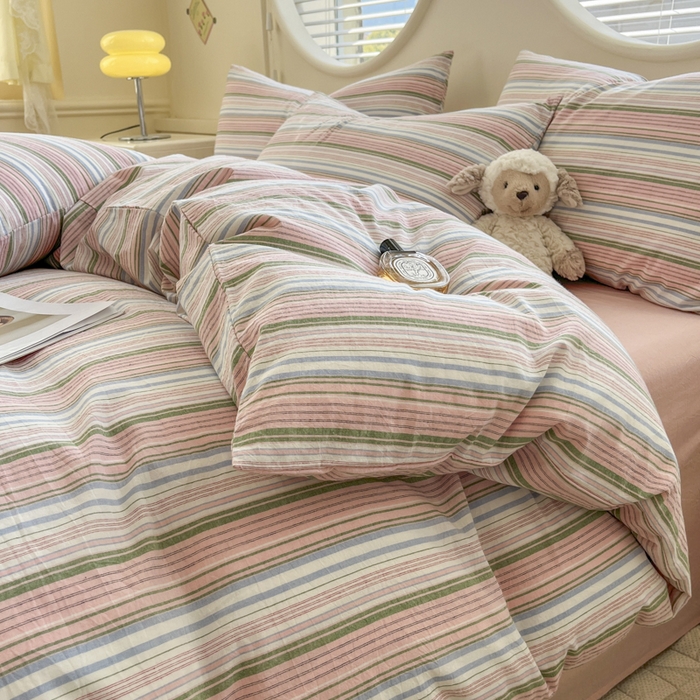 91家纺网 家纺一手货源 找家纺 菡宝 【不断货 预留5公分缩水】a类母婴级纯棉被罩全棉色织水洗棉被套单件 支持定制定做尺寸 夏沫-可可粉