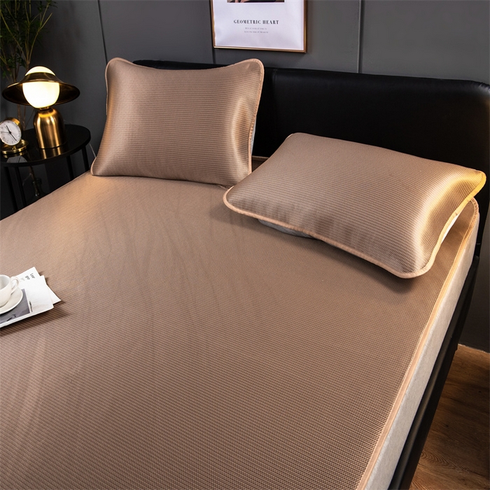 91家纺网 家纺一手货源 找家纺 （总）莱家富 2025新款碳光席普通款小包边冰丝席