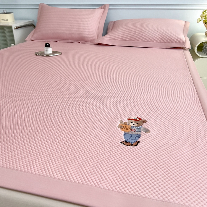 莱家富 2025新款乙纶冰豆豆凉席冰丝席-多比来了 多比来了-粉玉床席