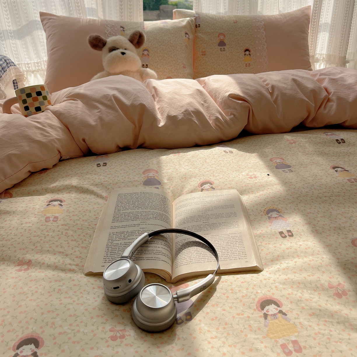 91家纺网 家纺一手货源 找家纺 盼季家纺 2025新款柔软亲肤活性印花雪纺花边四件套 雪纺花边-邻家女孩