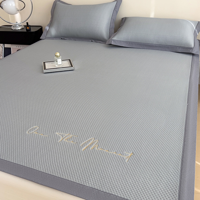 91家纺网 家纺一手货源 找家纺 （总）莱家富 2025新款A类9D乙纶冰豆豆凉席冰丝席-万丽和