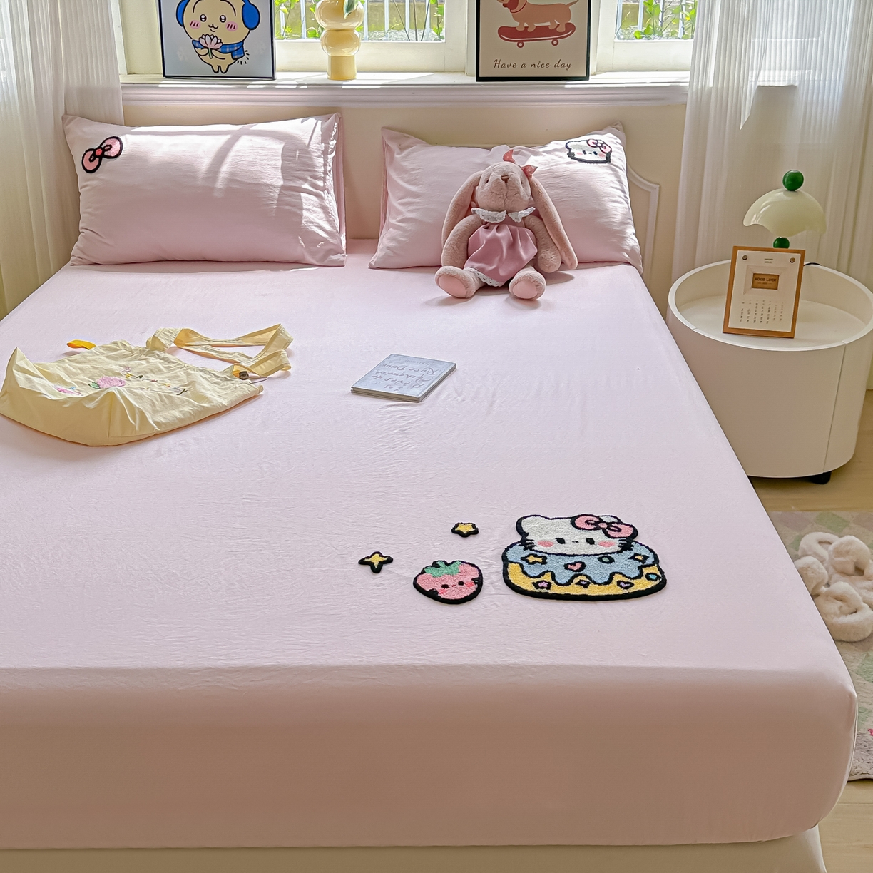 91家纺网 家纺一手货源 找家纺 （总）盼季家纺 2025新款水洗棉毛巾绣床笠系列（提供买家秀）