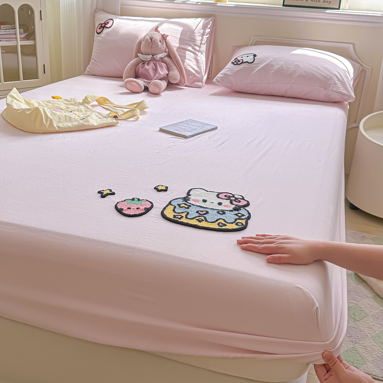 91家纺网 家纺一手货源 找家纺 （总）盼季家纺 2025新款水洗棉毛巾绣床笠系列（提供买家秀）