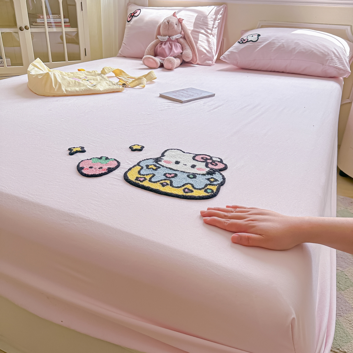 91家纺网 家纺一手货源 找家纺 （总）盼季家纺 2025新款水洗棉毛巾绣床笠系列（提供买家秀）