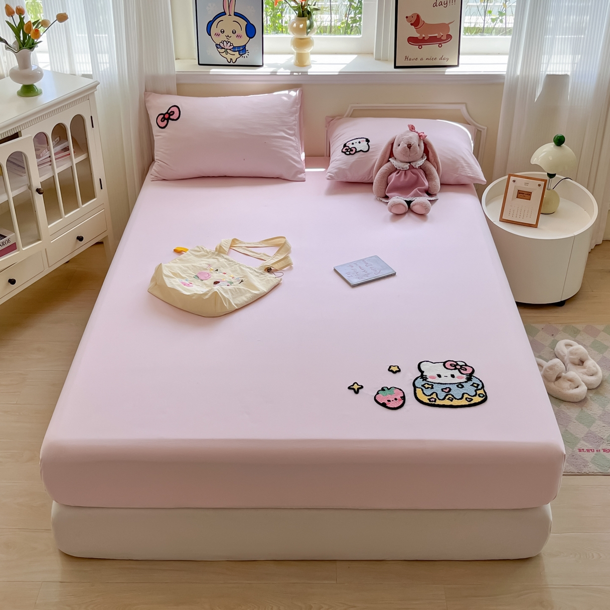 91家纺网 家纺一手货源 找家纺 （总）盼季家纺 2025新款水洗棉毛巾绣床笠系列（提供买家秀）