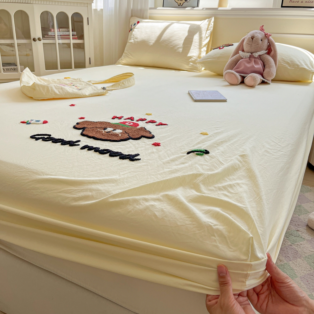 91家纺网 家纺一手货源 找家纺 （总）盼季家纺 2025新款水洗棉毛巾绣床笠系列（提供买家秀）