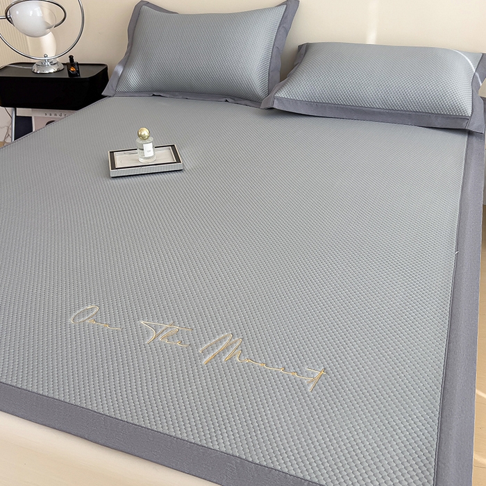 莱家富 2025新款A类9D乙纶冰豆豆凉席冰丝席-万丽和 万丽和-气质灰-床席款