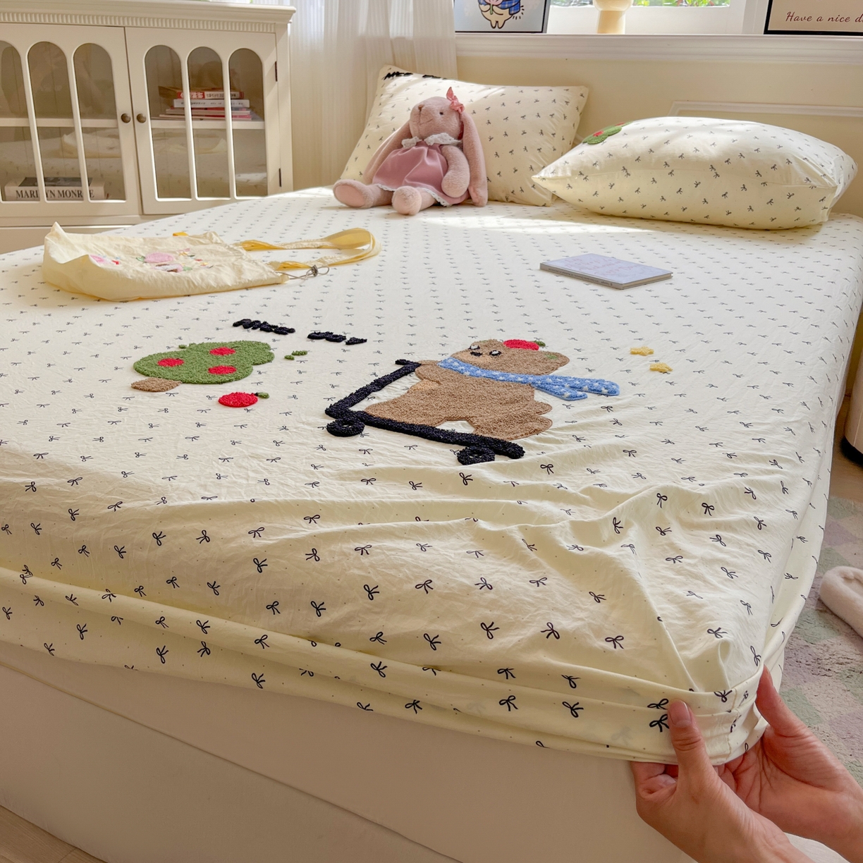 91家纺网 家纺一手货源 找家纺 （总）盼季家纺 2025新款水洗棉毛巾绣床笠系列（提供买家秀）