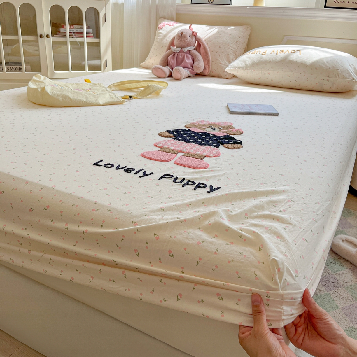 91家纺网 家纺一手货源 找家纺 （总）盼季家纺 2025新款水洗棉毛巾绣床笠系列（提供买家秀）