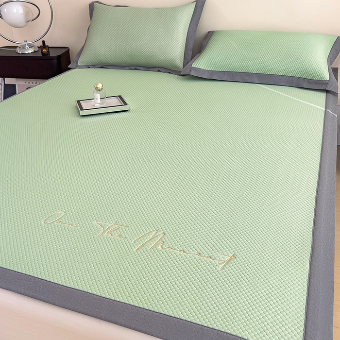 莱家富 2025新款A类9D乙纶冰豆豆凉席冰丝席-万丽和 万丽和-水墨绿-床席款