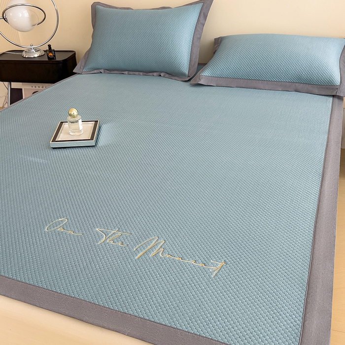 莱家富 2025新款A类9D乙纶冰豆豆凉席冰丝席-万丽和 万丽和-天空蓝-床席款