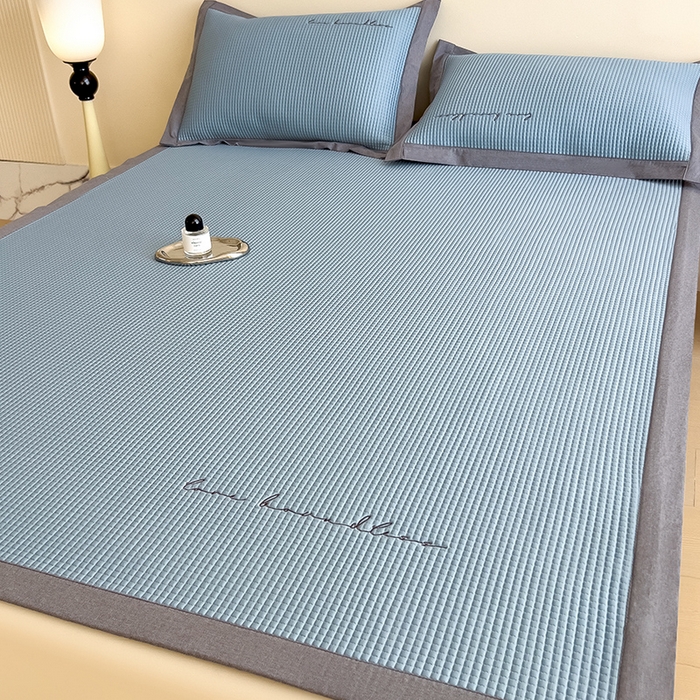 91家纺网 家纺一手货源 找家纺 （总）莱家富 2025新款A类9D乙纶冰豆豆凉席冰丝席-暮野